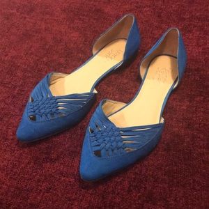 Franco Sarto Blue D’Orsay Flats Size 8